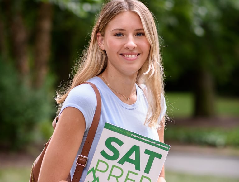High school student getting SAT and ACT test prep coaching at Huntington Learning Center