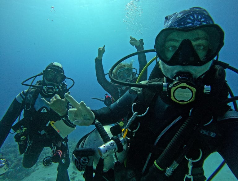 divers underwater