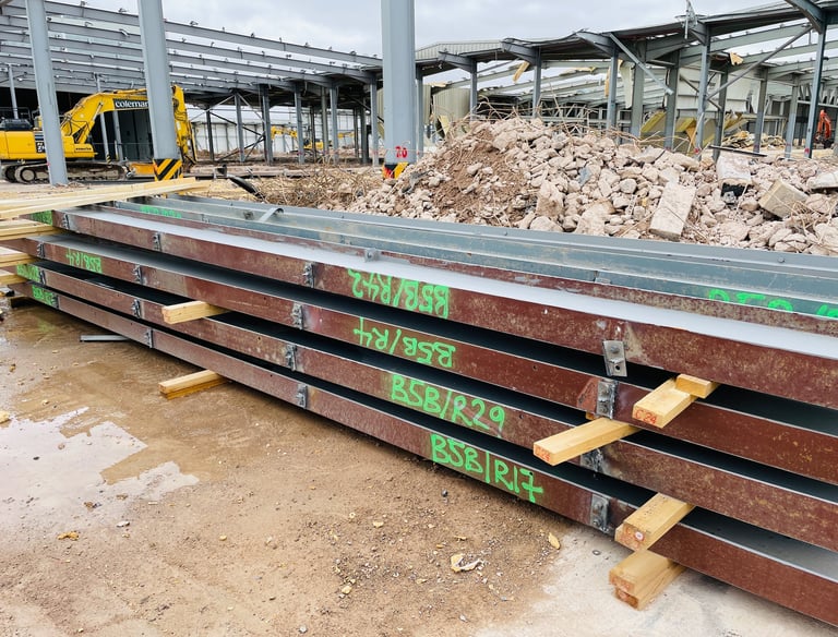 Steel beams and girders
