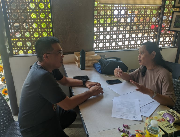 "A consultant conducting a key informant interview KII Philippines"