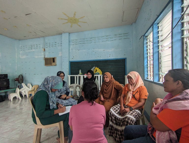 " Muslim community women during stakeholder engagement Philippines"