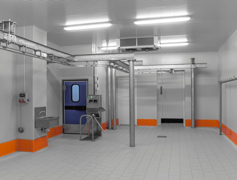 Interior de una cuarto frío