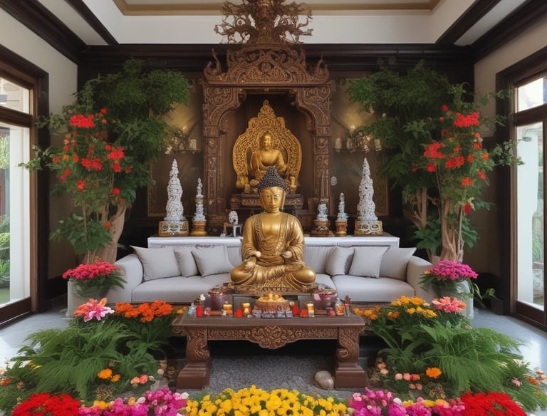 A group of people engaged in a spiritual or meditative practice, sitting in a row with hands raised in prayer or meditation gestures. The setting appears to be outdoors with a natural backdrop and metal fencing. The atmosphere is serene and focused.