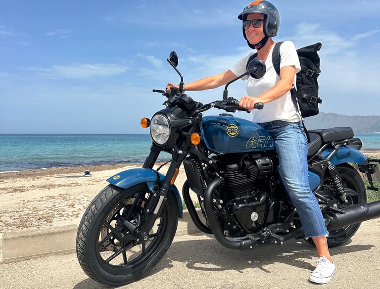 Lebensfreude am Motorrad fahren auf Mallorca, Motorradverleih Mallorca, Royal Motos Mallorca