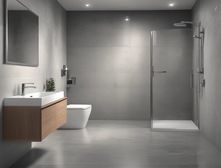 A beautifully installed modern bathroom with elegant fixtures.