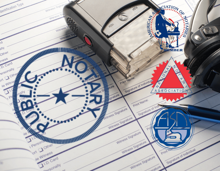Notary Public Book and Stamp