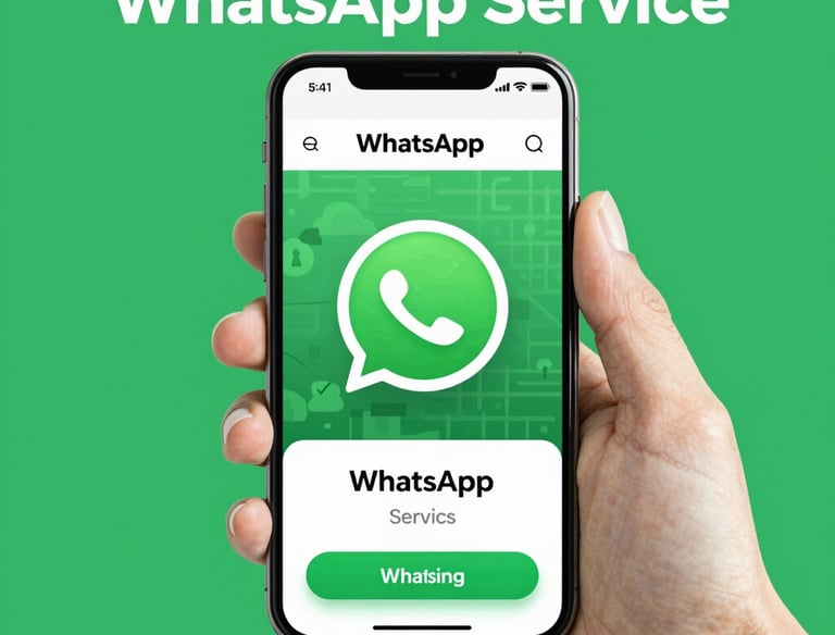 A cheerful customer service agent chatting on WhatsApp with a traveler.
