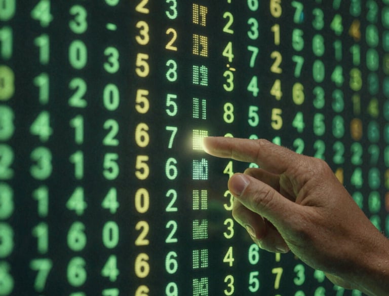 Digital marketing analytics dashboard on a computer monitor showing financial growth charts and data metrics.
