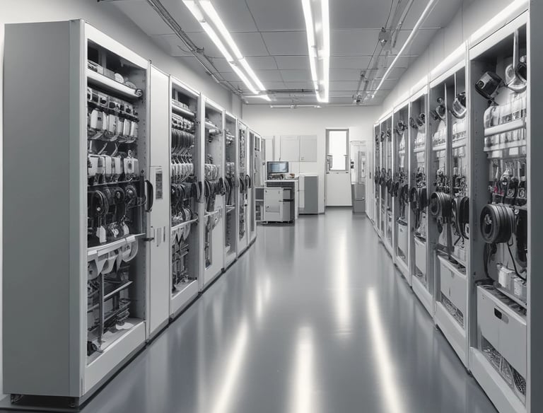 Consultant reviewing safety protocols with factory workers.