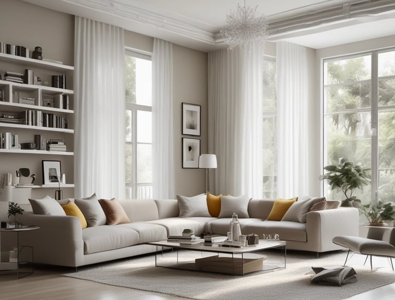 A cozy living room with spotless furniture and soft natural light.