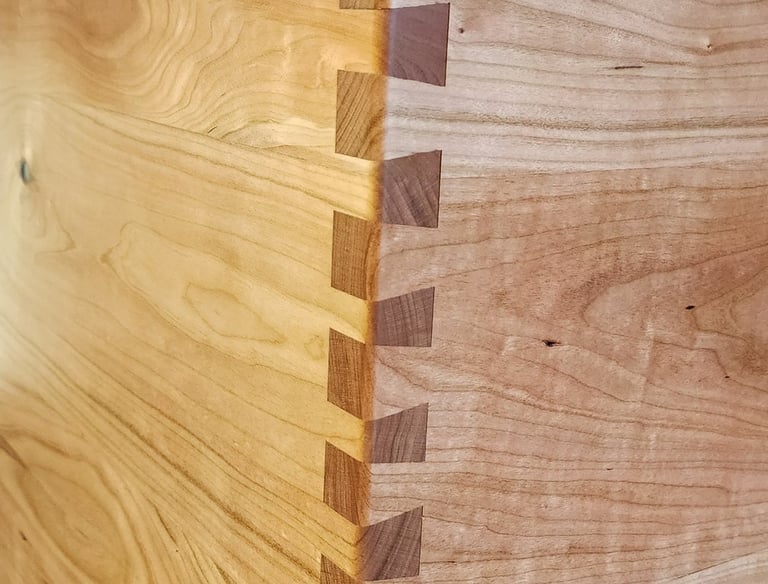 Cherry hope chest with dovetails