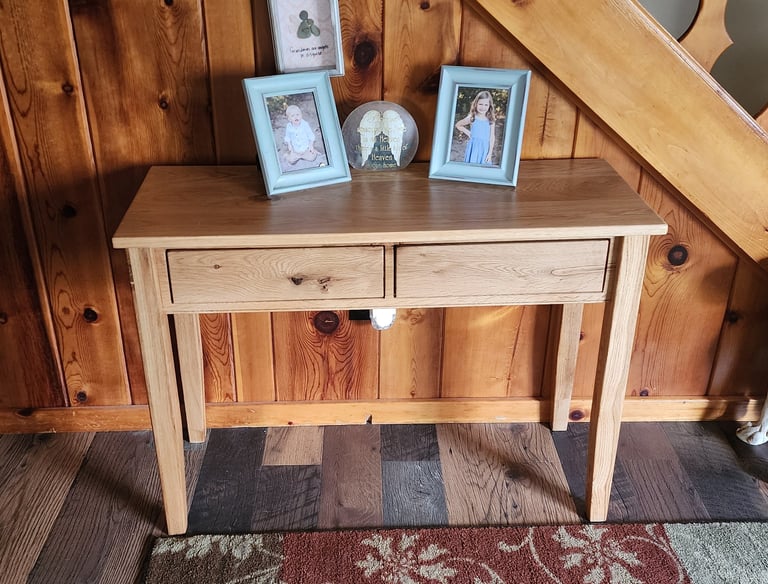 White oak entry/ hallway table