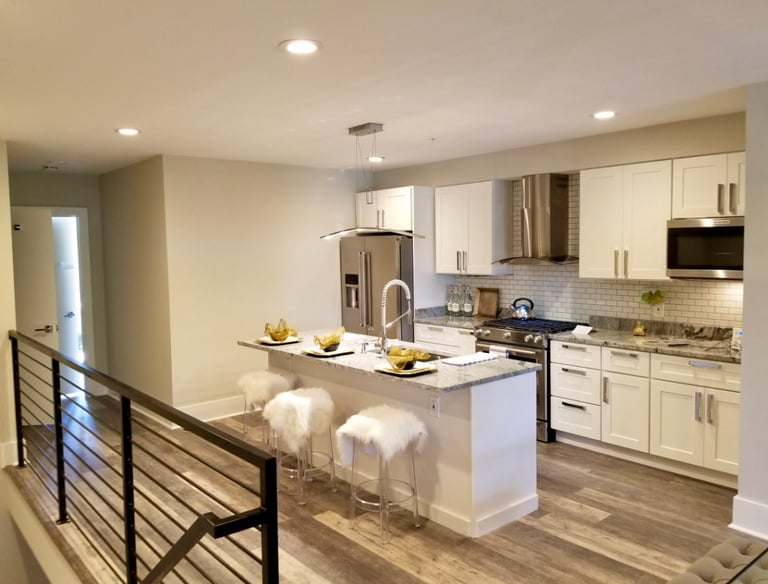 Virginia mist granite kitchen