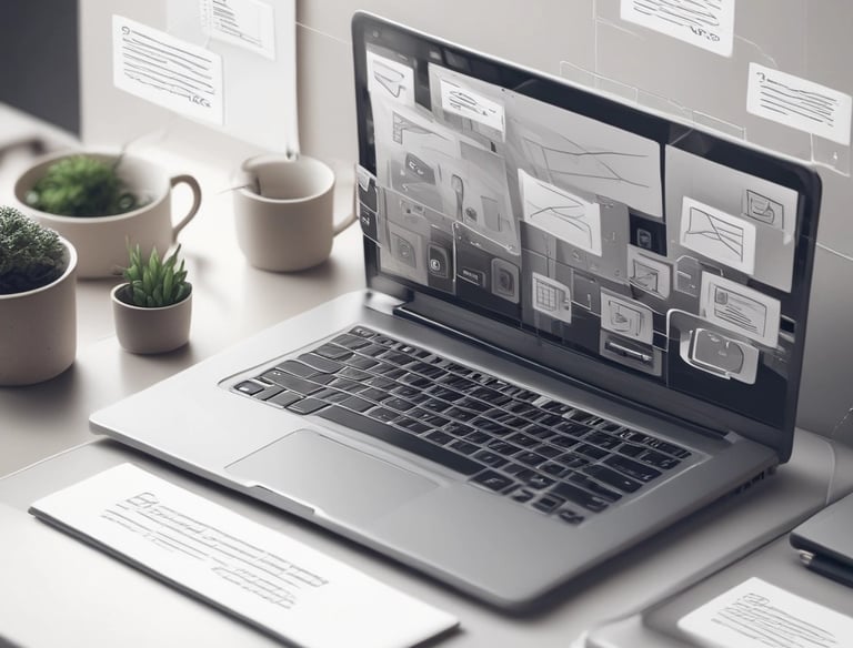 Close-up of hands writing engaging copy on a notebook.