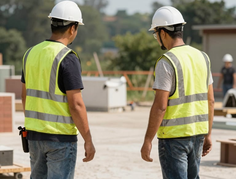 Installing new shelves in a bright living room.