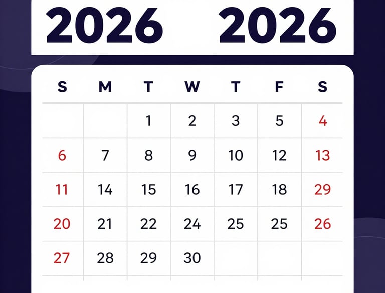 An elegant calendar merging English and Bengali dates side by side.
