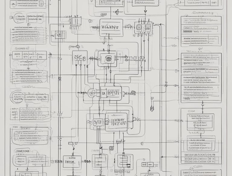 Close-up of a developer coding on multiple monitors.