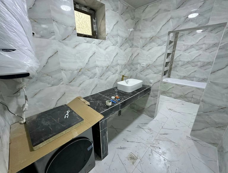 Kupatilo nakon završetka keramičarskih radova