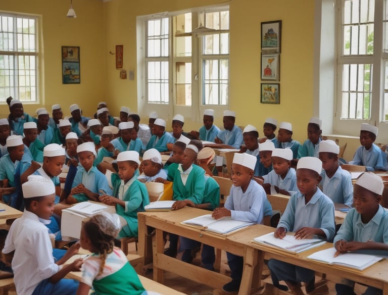 Community members gathered for an Islamic study circle.