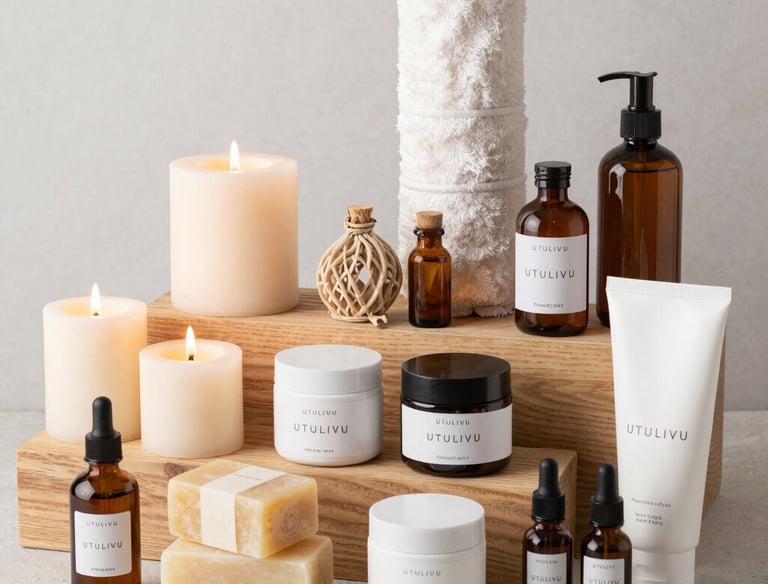 Close-up of hands applying a gentle facial treatment with natural products.