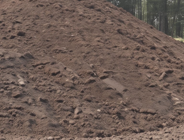A pile of rich topsoil ready for delivery to Southern Maryland.