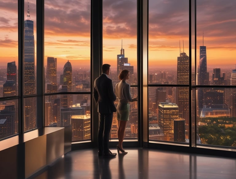 Elegant dark green and gold themed image representing premium consórcio investment.