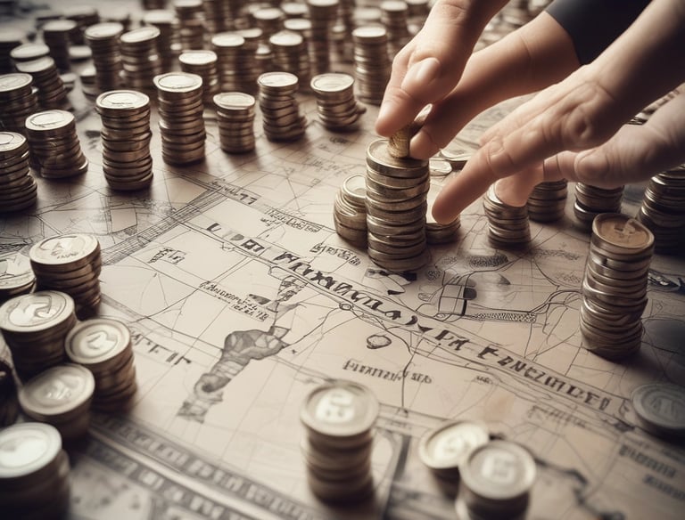 A focused trader studying charts on multiple screens in a cozy home office.