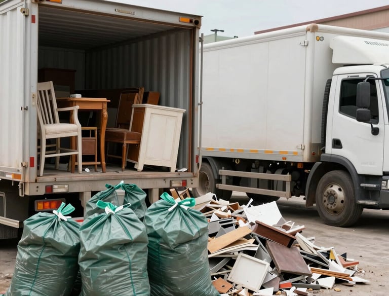 a man riding a skateboard down a street next to tall buildings