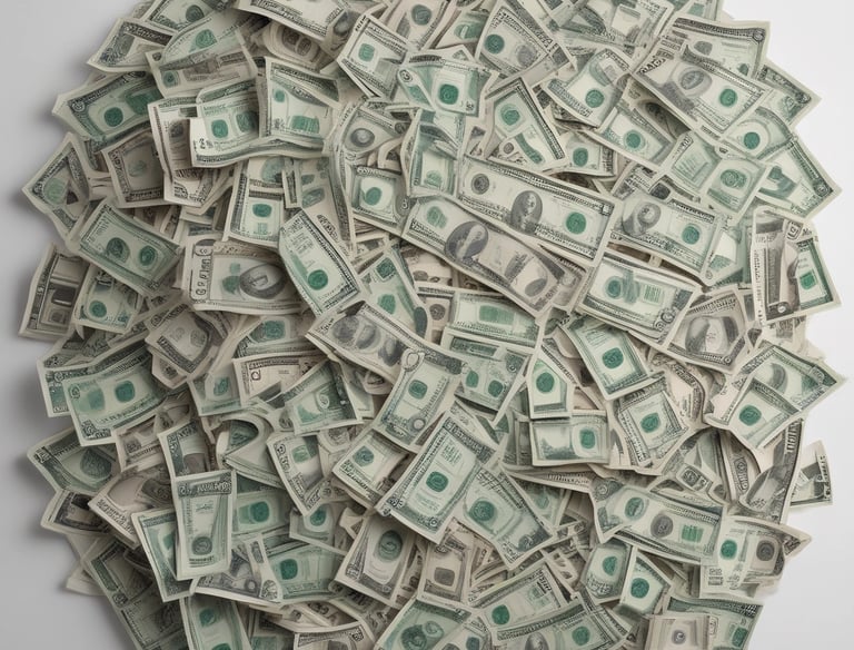 a man riding a skateboard down a street next to tall buildings