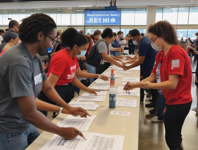 A ballot box in a polling station.