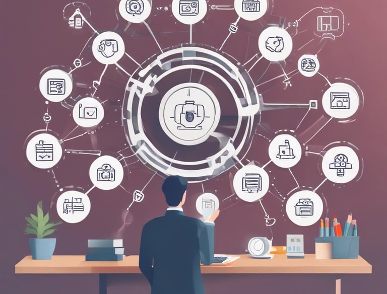 Overlapping flying cards gracefully floating over a soft pink sakura tree backdrop.