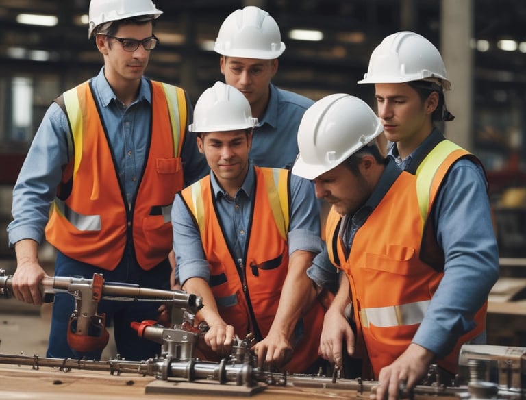 A large telecommunications tower is equipped with numerous antennas and satellite dishes. The structure is complex, with cables and metal components extending outward, set against a background of partly cloudy skies.