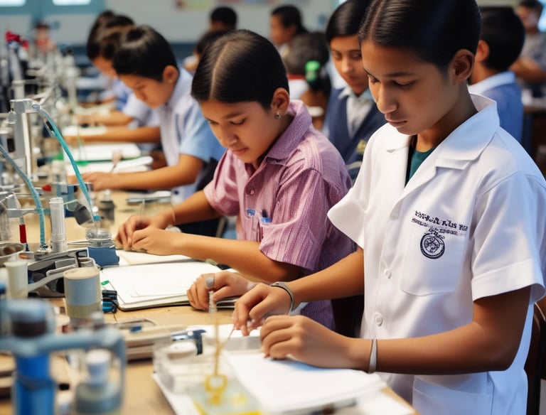 students in a lab
