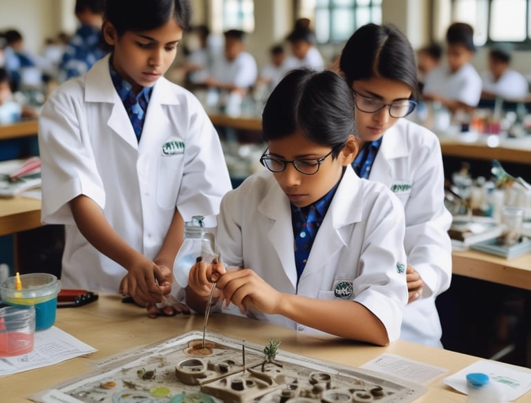 students in a lab