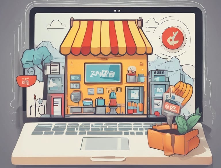 a man riding a skateboard down a street next to tall buildings