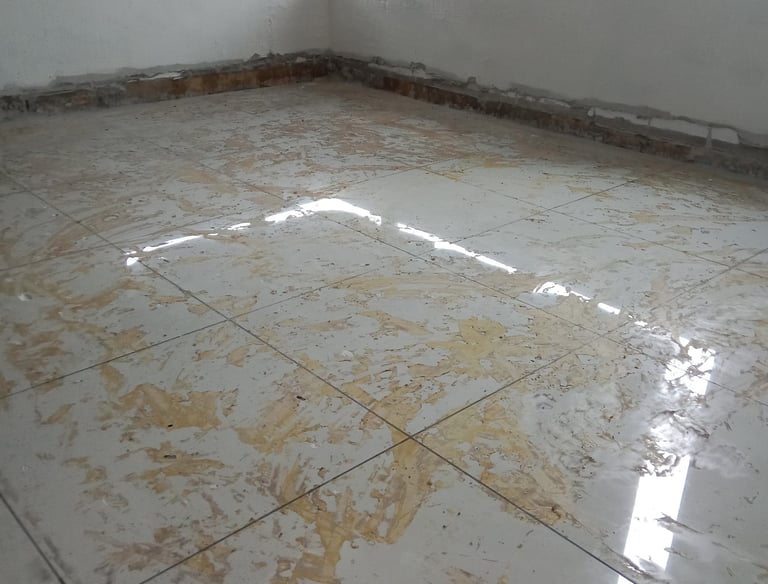 floor damaged by adhesive super glue need to repair