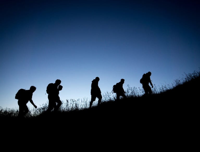 groupe en randonnée