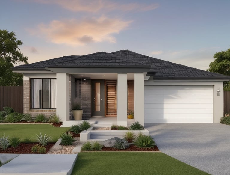 Modern three-bedroom house with a spacious garden in Brisbane