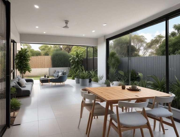 Charming cottage with a white picket fence and garden