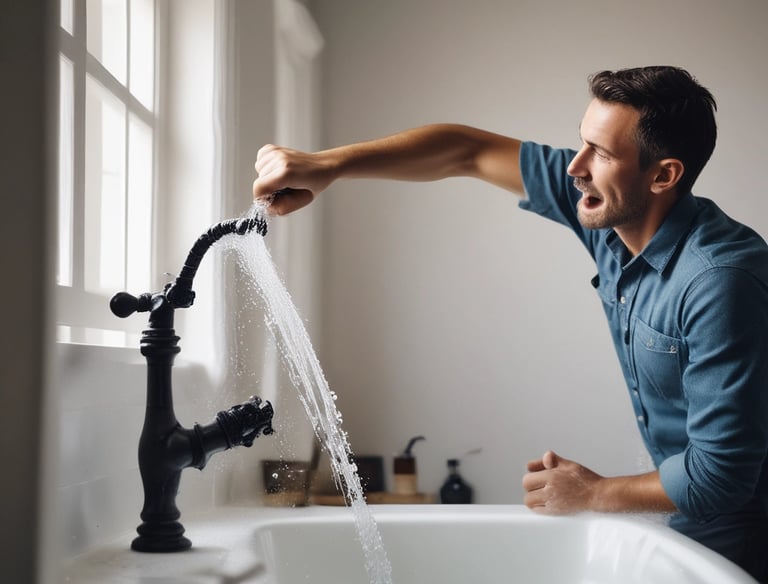 A large advertisement painted on the side of a building promotes painting your property regularly to save money, showing a rustic house silhouette. To the left, a construction site with a demolition crane indicates possible urban development. Shipping containers and a rooftop are visible, suggesting an industrial area.