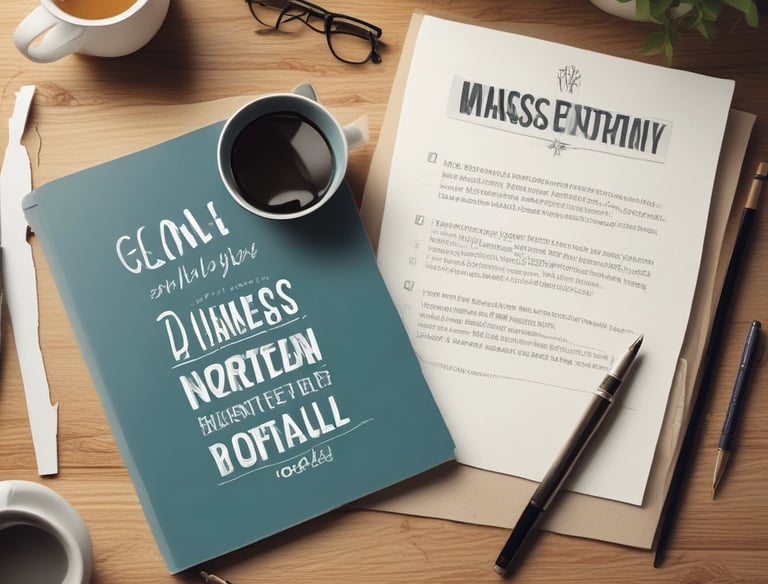 digital marketing artwork on brown wooden surface