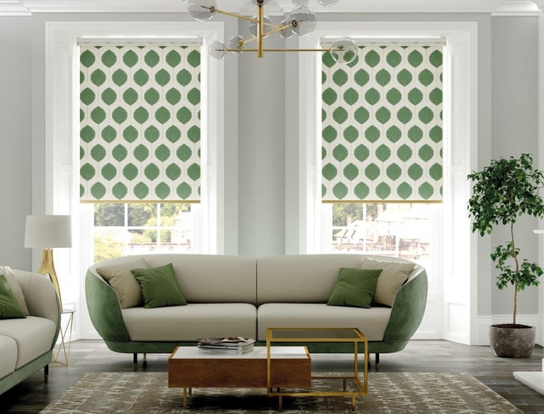 Roller blinds for lounge