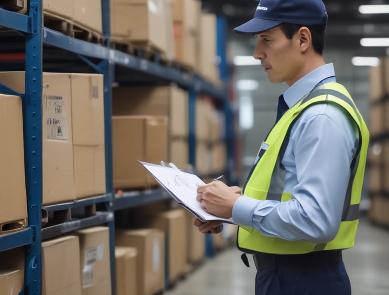 A bustling shipping terminal with numerous colorful shipping containers stacked on a large freight ship. The cranes and infrastructure towering above indicate an industrial environment, with the bridge in the background suggesting proximity to urban areas.