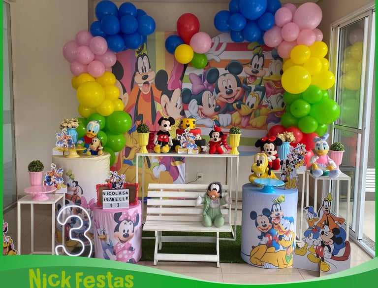 Aluguel de decoração infantil Turma do Mickey na Freguesia do Ó