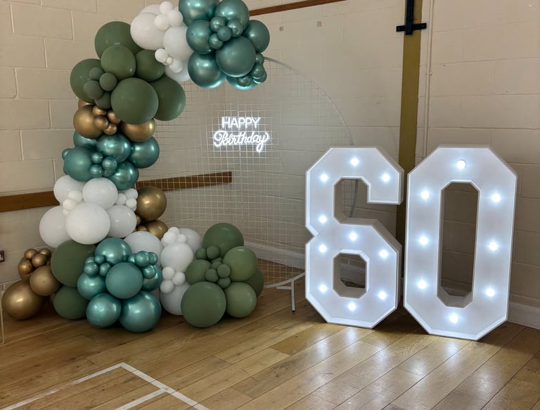 Light Up LED Numbers Sussex Uckfield Brighton