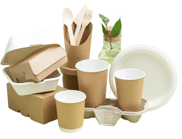 a bunch of paper cups and paper plates