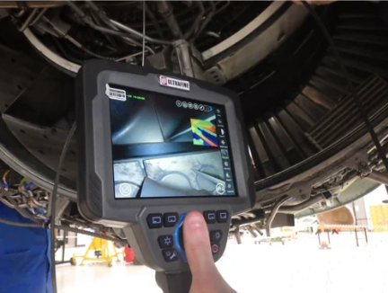 ultrafine technology videoscope product on an turbine blade engine inspection