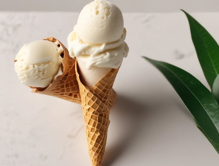 une glaces a la vanille de Madagascar