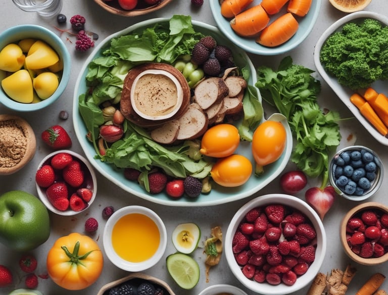 A tranquil massage room with a neatly made massage table covered in a neutral-toned sheet and a decorative blanket. A wicker chair with a cushion is placed beside the table. A serene Buddha statue is visible outside the glass doors that allow natural light to enter. The room features a calming ambiance with minimalist decor and a wall light adding warmth to the space.