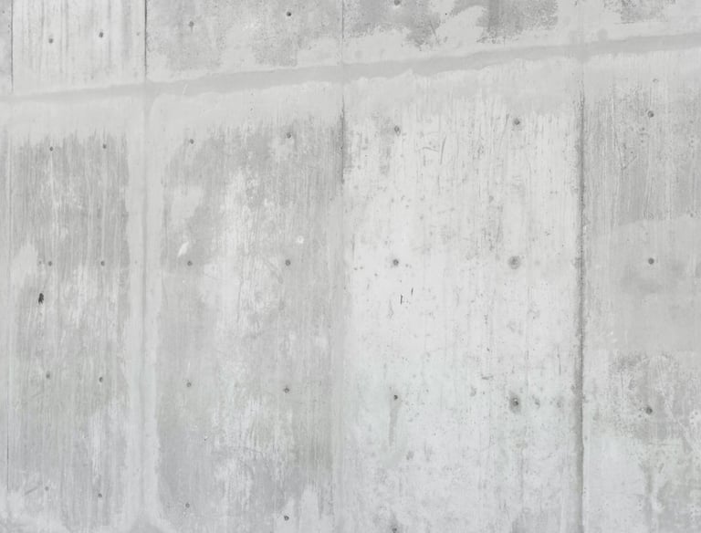 Pared de concreto, encofrado paños rectangulares 